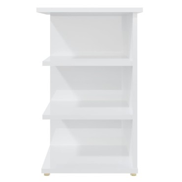 vidaXL Βοηθητικό Ντουλάπι Γυαλ. Λευκό 35x35x55cm από Επεξ. Ξύλο 1 τεμ.