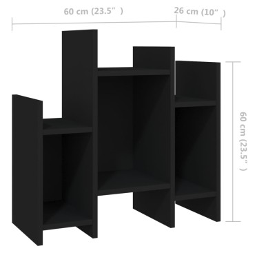 vidaXL Βοηθητικό Ντουλάπι Μαύρο 60x26x60cm από Επεξ. Ξύλο 1 τεμ.