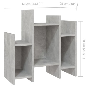 vidaXL Βοηθητικό Ντουλάπι Γκρι Σκυροδέματος 60x26x60cm Επεξ. Ξύλο 1 τεμ.