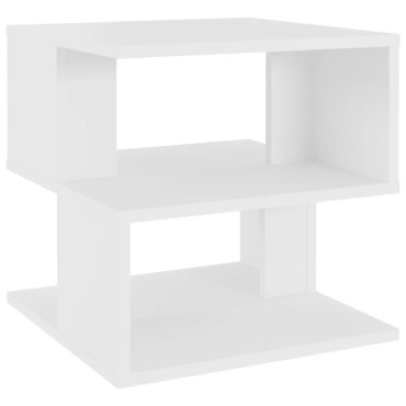 vidaXL Τραπέζι Βοηθητικό Λευκό 40x40x40cm από Επεξ. Ξύλο 1 τεμ.