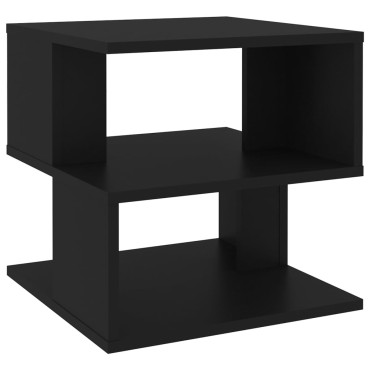 vidaXL Τραπέζι Βοηθητικό Μαύρο 40x40x40cm από Μοριοσανίδα 1 τεμ.