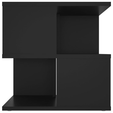 vidaXL Τραπέζι Βοηθητικό Μαύρο 40x40x40cm από Μοριοσανίδα 1 τεμ.