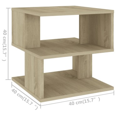 vidaXL Τραπέζι Βοηθητικό Sonoma Δρυς 40x40x40cm από Μοριοσανίδα 1 τεμ.