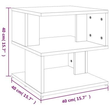 vidaXL Τραπέζι Βοηθητικό Sonoma Δρυς 40x40x40cm από Μοριοσανίδα 1 τεμ.