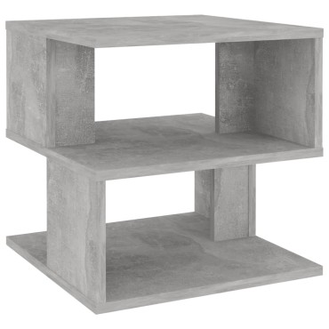 vidaXL Τραπέζι Βοηθητικό Γκρι Σκυροδέματος 40x40x40cm Επεξ. Ξύλο 1 τεμ.