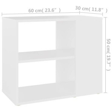 vidaXL Βοηθητικό Ντουλάπι Λευκό 60x30x50cm από Επεξ. Ξύλο 1 τεμ.