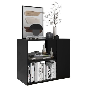 vidaXL Βοηθητικό Ντουλάπι Μαύρο 60x30x50cm από Επεξ. Ξύλο 1 τεμ.