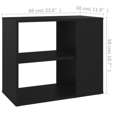 vidaXL Βοηθητικό Ντουλάπι Μαύρο 60x30x50cm από Επεξ. Ξύλο 1 τεμ.