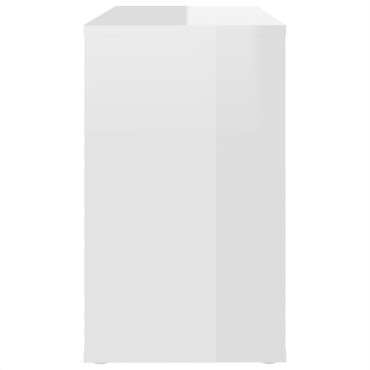 vidaXL Βοηθητικό Ντουλάπι Γυαλ. Λευκό 60x30x50cm από Επεξ. Ξύλο 1 τεμ.