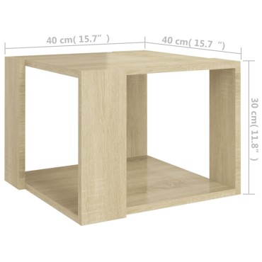 vidaXL Τραπεζάκι Σαλονιού Sonoma Δρυς 40x40x30cm Επεξεργασμένο Ξύλο 1 τεμ.