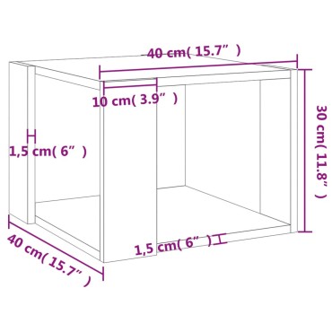 vidaXL Τραπεζάκι Σαλονιού Sonoma Δρυς 40x40x30cm Επεξεργασμένο Ξύλο 1 τεμ.