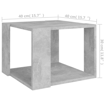vidaXL Τραπεζάκι Σαλονιού Γκρι Σκυρ. 40x40x30cm Επεξεργασμένο Ξύλο 1 τεμ.