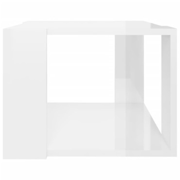 vidaXL Τραπεζάκι Σαλονιού Γυαλ. Λευκό 40x40x30cm Επεξεργασμένο Ξύλο 1 τεμ.