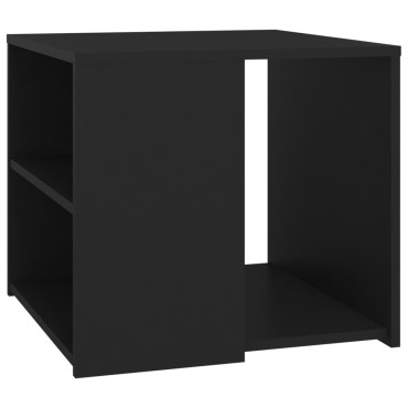 vidaXL Τραπέζι Βοηθητικό Μαύρο 50x50x45cm από Επεξ. Ξύλο 1 τεμ.