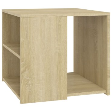 vidaXL Τραπέζι Βοηθητικό Sonoma Δρυς 50x50x45cm από Επεξ. Ξύλο 1 τεμ.
