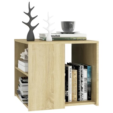 vidaXL Τραπέζι Βοηθητικό Sonoma Δρυς 50x50x45cm από Επεξ. Ξύλο 1 τεμ.