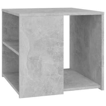 vidaXL Τραπέζι Βοηθητικό Γκρι Σκυροδέματος 50x50x45cm Επεξ. Ξύλο 1 τεμ.