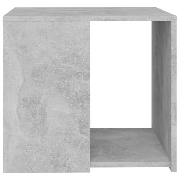 vidaXL Τραπέζι Βοηθητικό Γκρι Σκυροδέματος 50x50x45cm Επεξ. Ξύλο 1 τεμ.