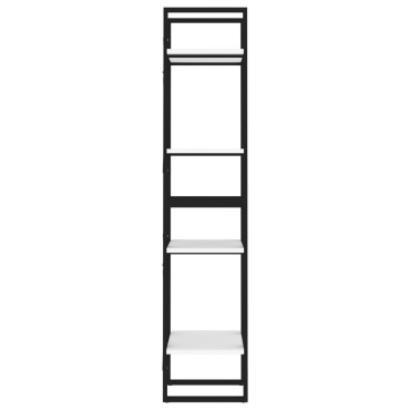 vidaXL Βιβλιοθήκη με 4 Ράφια Λευκή 40x30x140cm από Επεξ. Ξύλο 1 τεμ.