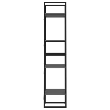 vidaXL Βιβλιοθήκη με 4 Ράφια Γκρι 40x30x140cm από Επεξ. Ξύλο 1 τεμ.