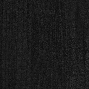 vidaXL Βιβλιοθήκη με 4 Ράφια Μαύρη 40x30x140cm από Μασίφ Ξύλο Πεύκου 1 τεμ.