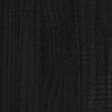 vidaXL Βιβλιοθήκη με 4 Ράφια Μαύρη 40x30x140cm από Μασίφ Ξύλο Πεύκου 1 τεμ.