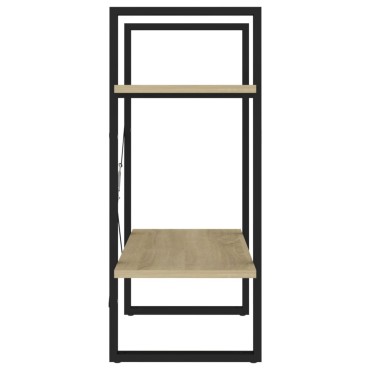 vidaXL Βιβλιοθήκη με 2 Ράφια Sonoma Δρυς 60x30x70cm Επεξ. Ξύλο 1 τεμ.