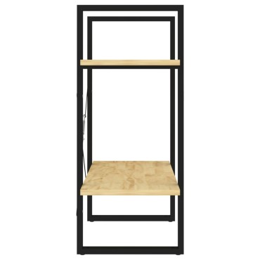 vidaXL Βιβλιοθήκη με 2 Ράφια 60x30x70cm από Μασίφ Ξύλο Πεύκου 1 τεμ.