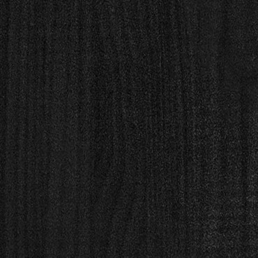 vidaXL Βιβλιοθήκη με 2 Ράφια Μαύρη 60x30x70cm από Μασίφ Ξύλο Πεύκου 1 τεμ.