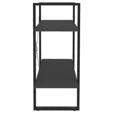 vidaXL Βιβλιοθήκη με 2 Ράφια Γκρι 80x30x70cm από Επεξ. Ξύλο 1 τεμ.