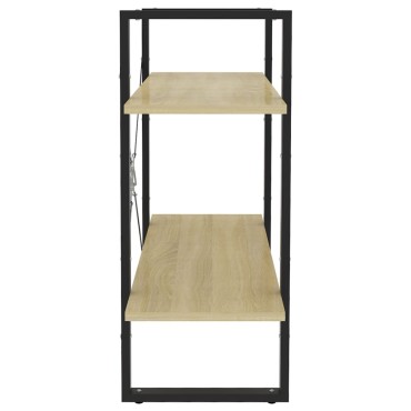 vidaXL Βιβλιοθήκη με 2 Ράφια Sonoma Δρυς 80x30x70cm Επεξ. Ξύλο 1 τεμ.