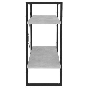 vidaXL Βιβλιοθήκη με 2 Ράφια Γκρι Σκυρ. 80x30x70cm Επεξ. Ξύλο 1 τεμ.