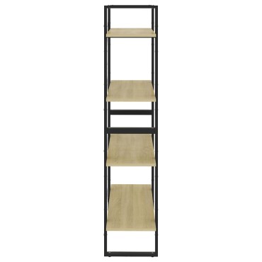 vidaXL Βιβλιοθήκη με 4 Ράφια Sonoma Δρυς 80x30x140cm από Επεξ. Ξύλο 1 τεμ.