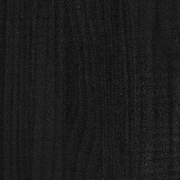 vidaXL Βιβλιοθήκη με 4 Ράφια Μαύρη 80x30x140cm Μασίφ Ξύλο Πεύκου 1 τεμ.