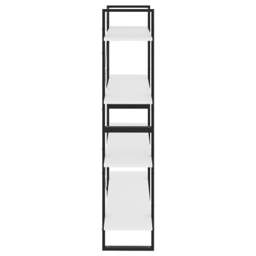 vidaXL Βιβλιοθήκη με 4 Ράφια Λευκή 100x30x140cm από Επεξ. Ξύλο 1 τεμ.