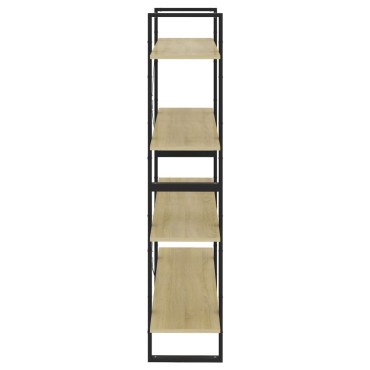 vidaXL Βιβλιοθήκη με 4 Ράφια Sonoma Δρυς 100x30x140cm από Επεξ. Ξύλο 1 τεμ.