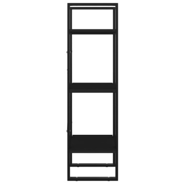 vidaXL Βιβλιοθήκη με 3 Ράφια Μαύρη 40x30x105cm από Επεξ. Ξύλο 1 τεμ.