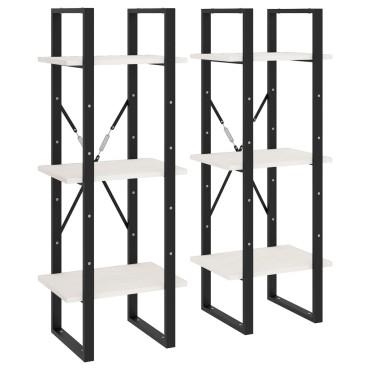 vidaXL Ψηλό Ντουλάπι Λευκό 40x30x210cm από Μασίφ Ξύλο Πεύκου 1 τεμ.