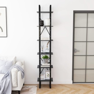 vidaXL Ψηλό Ντουλάπι Γκρι 40x30x210cm από Μασίφ Ξύλο Πεύκου 1 τεμ.