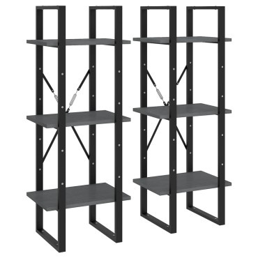 vidaXL Ψηλό Ντουλάπι Γκρι 40x30x210cm από Μασίφ Ξύλο Πεύκου 1 τεμ.