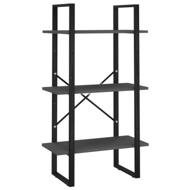 vidaXL Ράφι Αποθήκευσης Γκρι 60x30x105cm από Επεξ. Ξύλο 1 τεμ.