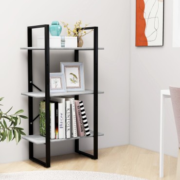 vidaXL Ράφι Αποθήκευσης Γκρι Σκυροδέματος 60x30x105cm από Επεξ. Ξύλο 1 τεμ.