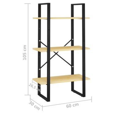 vidaXL Ράφι Αποθήκευσης 60x30x105cm από Μασίφ Ξύλο Πεύκου 1 τεμ.