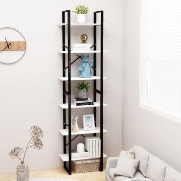 vidaXL Ράφι Αποθήκευσης Λευκό 60x30x210cm από Επεξεργασμένο Ξύλο 1 τεμ.