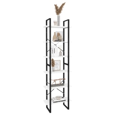 vidaXL Ράφι Αποθήκευσης Λευκό 60x30x210cm από Επεξεργασμένο Ξύλο 1 τεμ.
