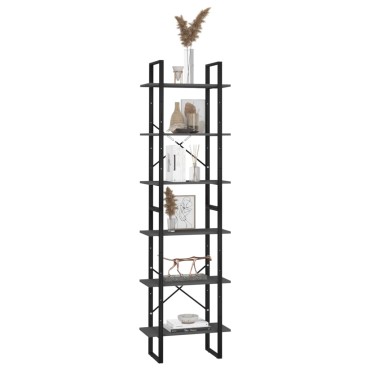 vidaXL Ράφι Αποθήκευσης Γκρι 60x30x210cm από Επεξεργασμένο Ξύλο 1 τεμ.
