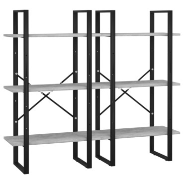 vidaXL Ράφι Αποθήκευσης Γκρι Σκυρ. 60x30x210cm Επεξεργ. Ξύλο 1 τεμ.