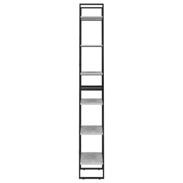 vidaXL Ράφι Αποθήκευσης Γκρι Σκυρ. 60x30x210cm Επεξεργ. Ξύλο 1 τεμ.