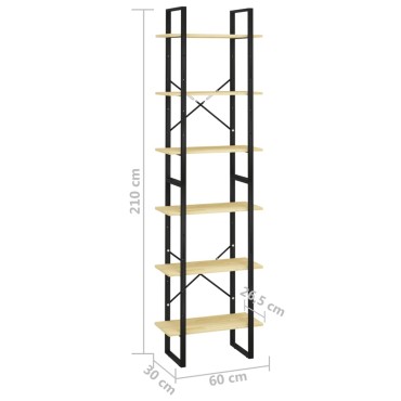 vidaXL Ράφι Αποθήκευσης 60x30x210cm από Μασίφ Ξύλο Πεύκου 1 τεμ.