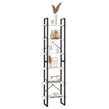 vidaXL Ράφι Αποθήκευσης Λευκό 60x30x210cm από Μασίφ Ξύλο Πεύκου 1 τεμ.